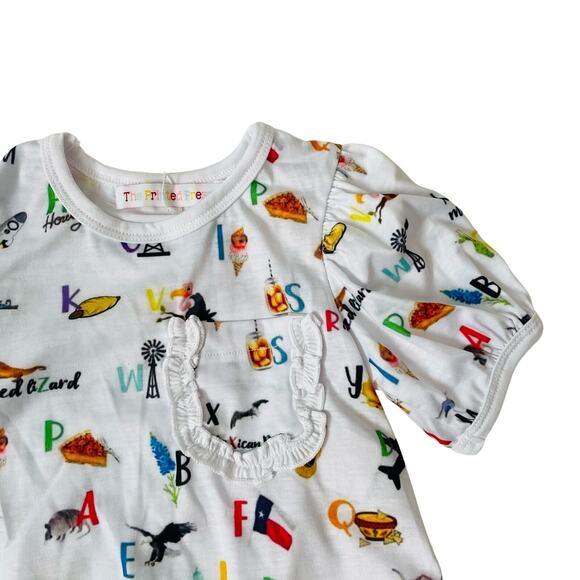 NWT The Printed Press 3/6M Texas ABC Dress - Picture 2 of 3